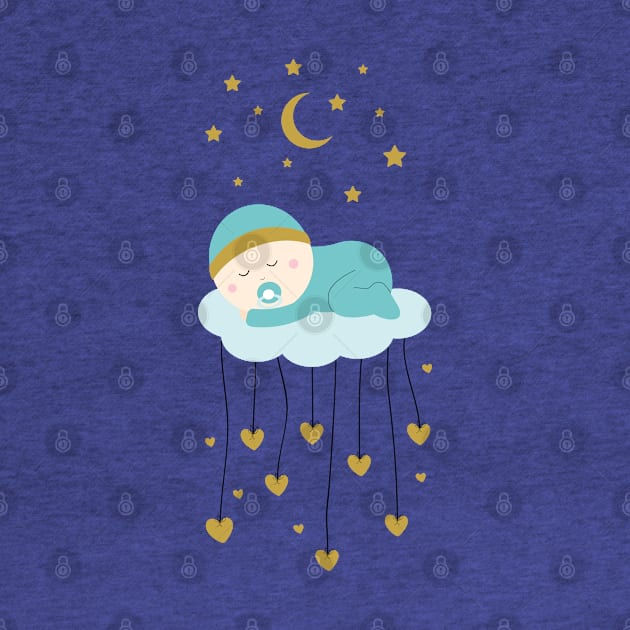 Baby boy and stars by grafart